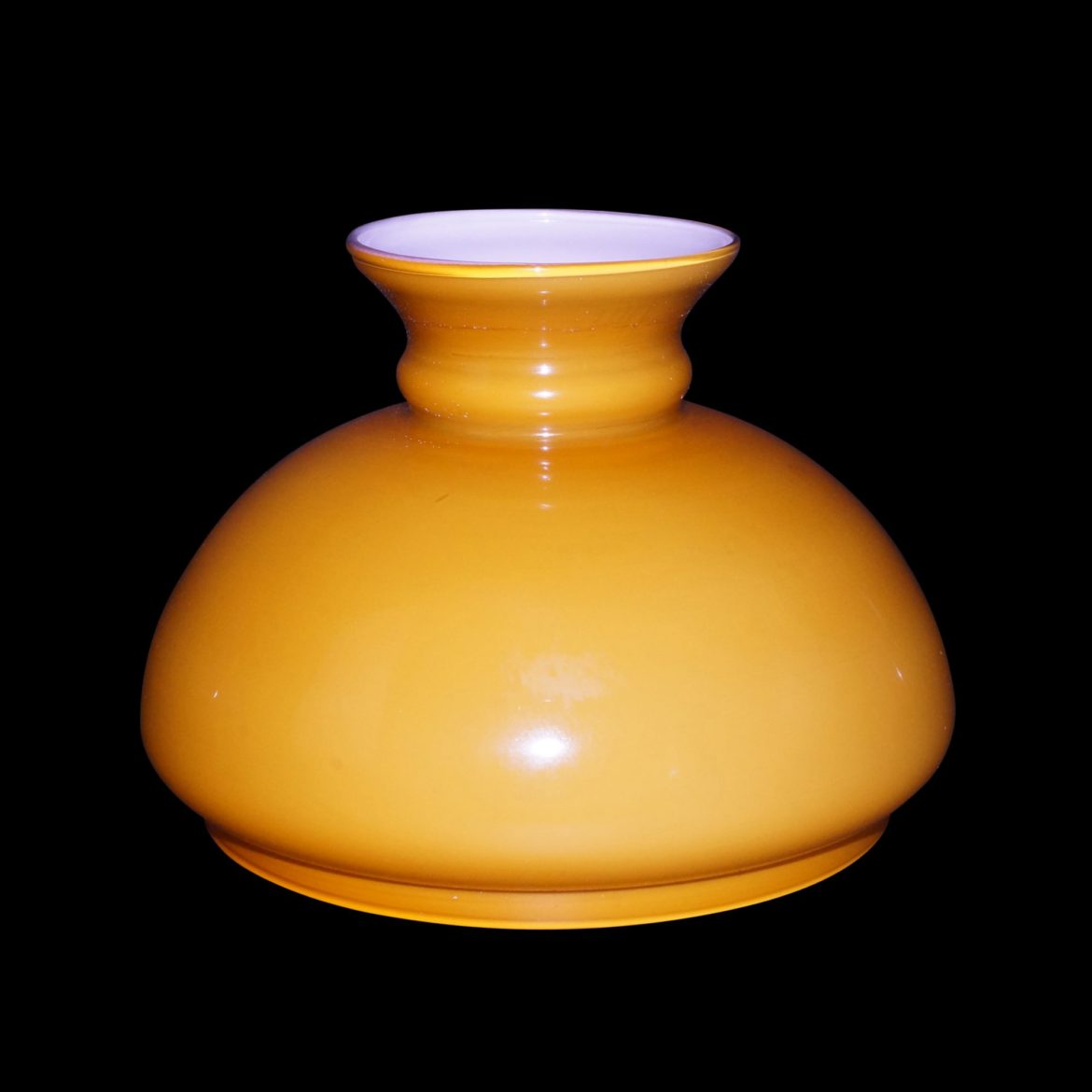 Vesta cognac oil lamp shade Old Flames Ltd