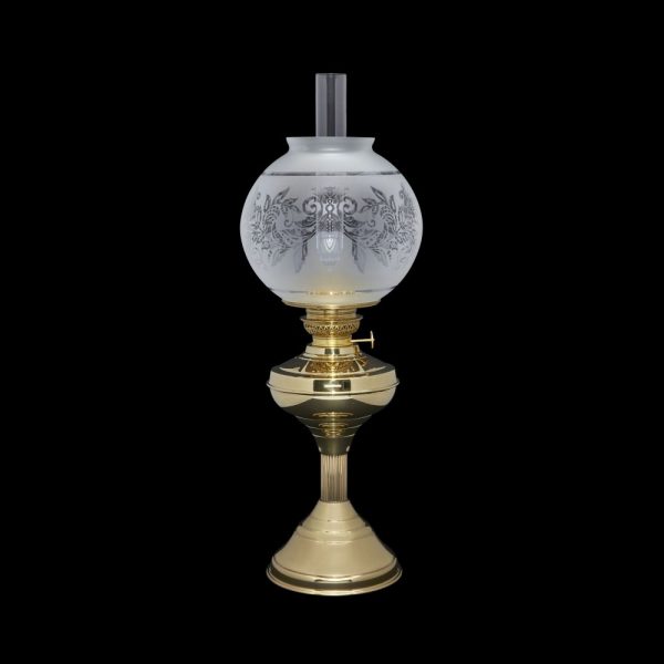 globe oil lamp shade with regency style table lamp
