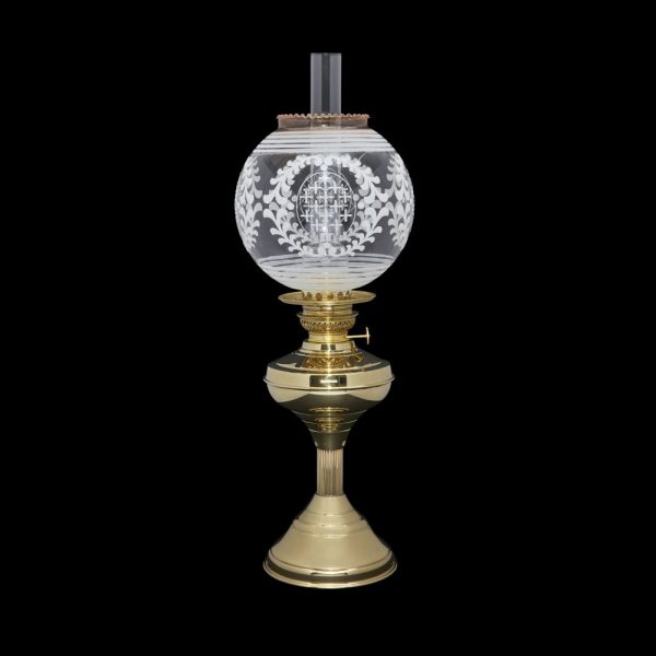 globe oil lamp shade with regency style table lamp