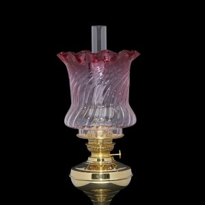 Cranberry to Clear Tulip oil lamp shade